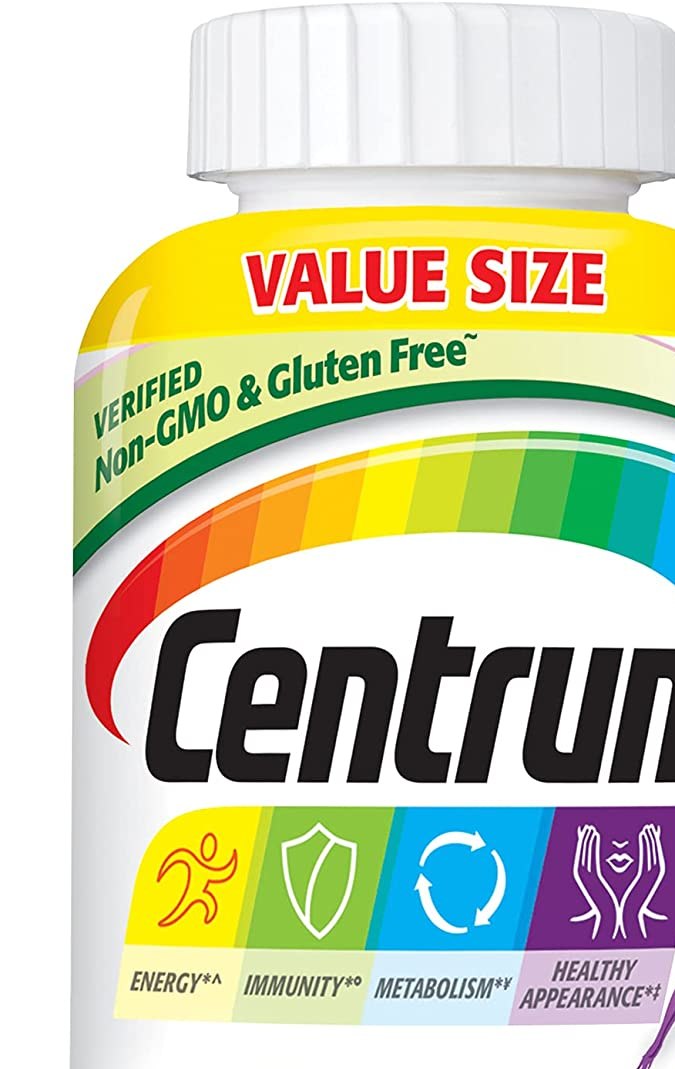 Tabletas de vitaminas para mujeres mayores Centrum