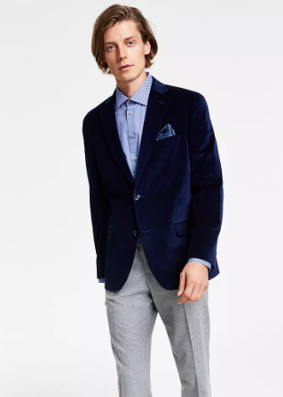 Blazer azul para caballeros de dos botones Alfani