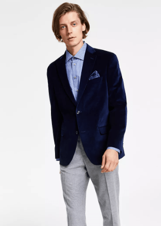 Blazer azul para caballeros de dos botones Alfani