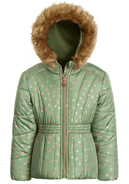 Chaqueta acolchada con capucha peluda S Rothschild & Co