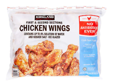 alitas de pollo congeladas