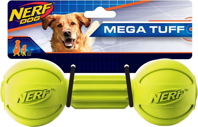 Pelota doble de lanzar para perros Nerf Dog