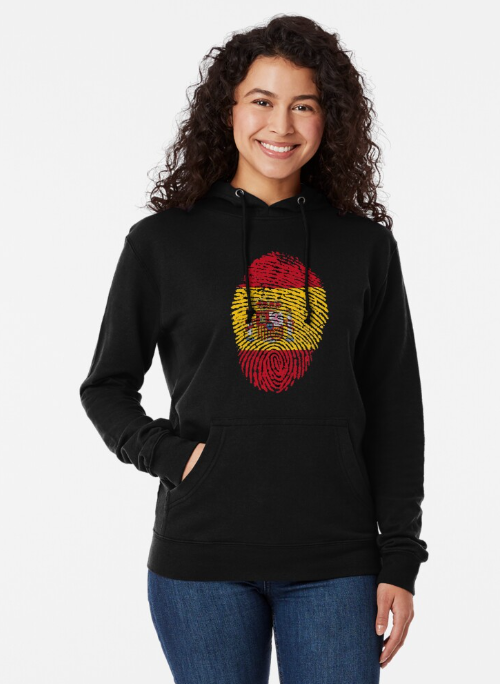 Suéter con capucha con estampado de huella española