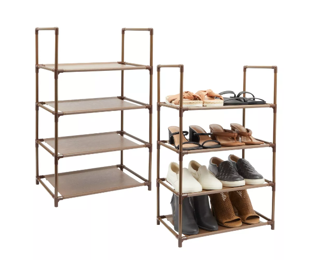 Dúo organizador de zapatos de 4 niveles Juvale