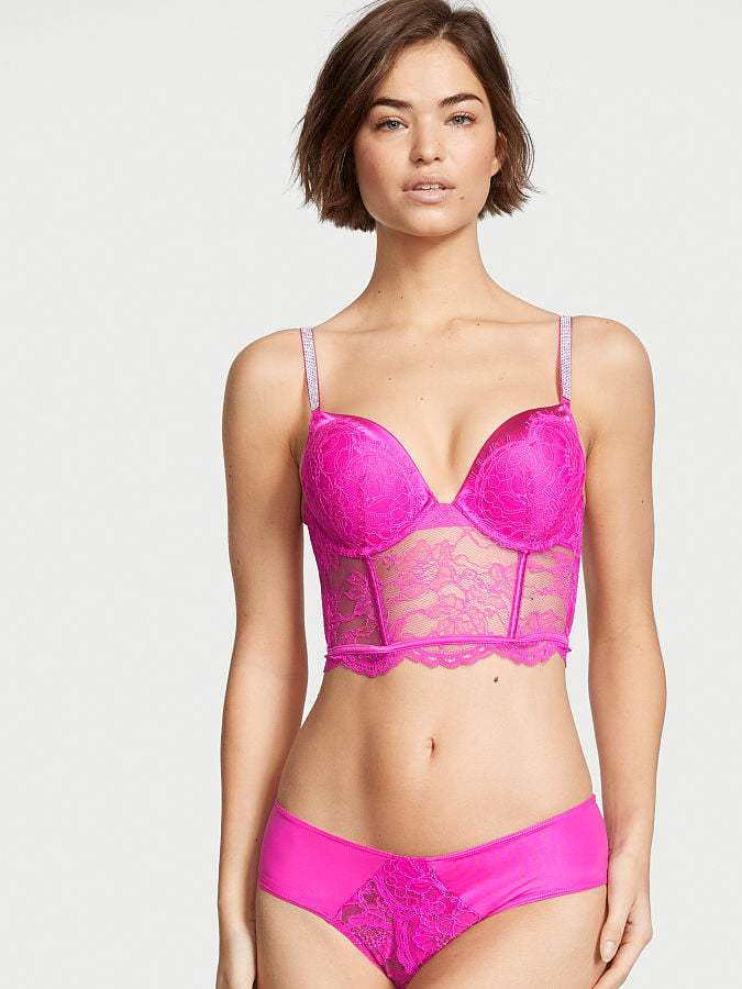 Panti sin entrepierna rosa con detalles de encaje Victoria’s Secret