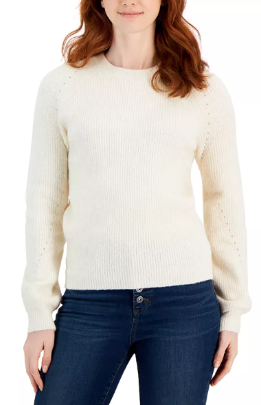 sueter blanco para el invierno