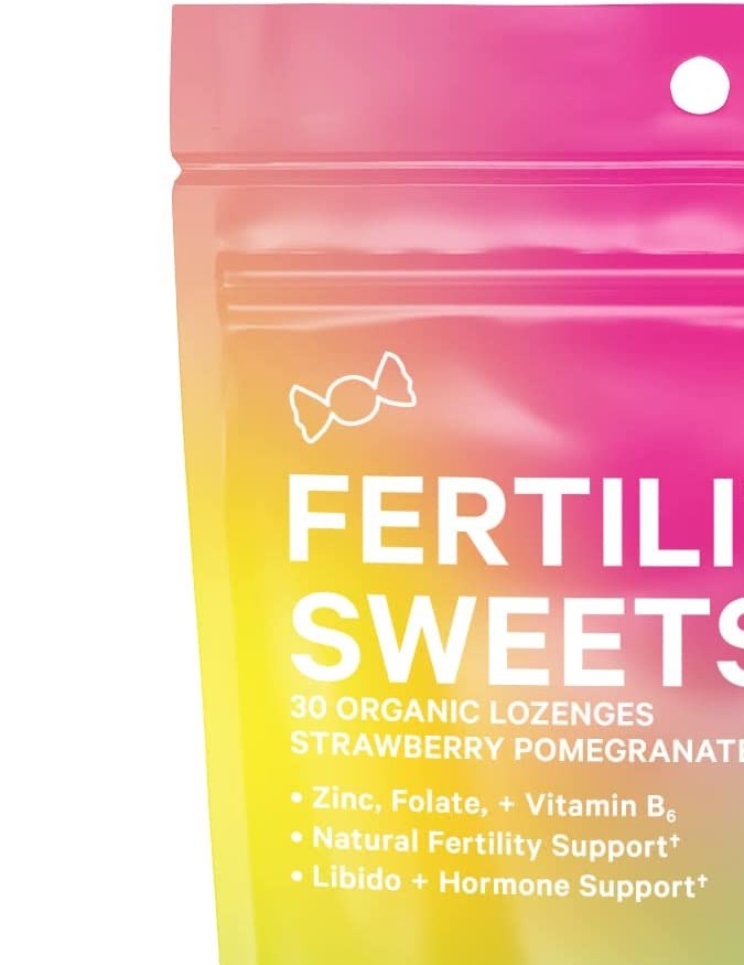 Suplemento para la fertilidad femenina con sabor a granada con fresa Pink Stork