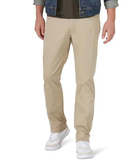 Pantalones beige semi casuales para hombres Lee