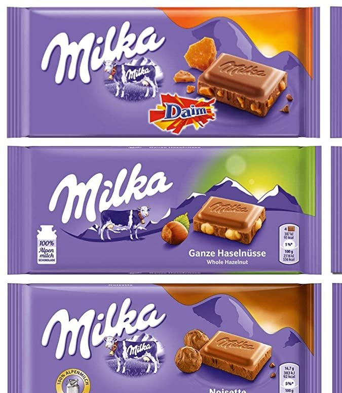 Paquete de mini chocolates Milka en Amazon