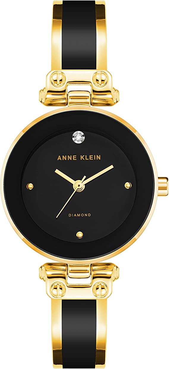 Reloj de pulsera para dama con dorado y negro Anne Klein