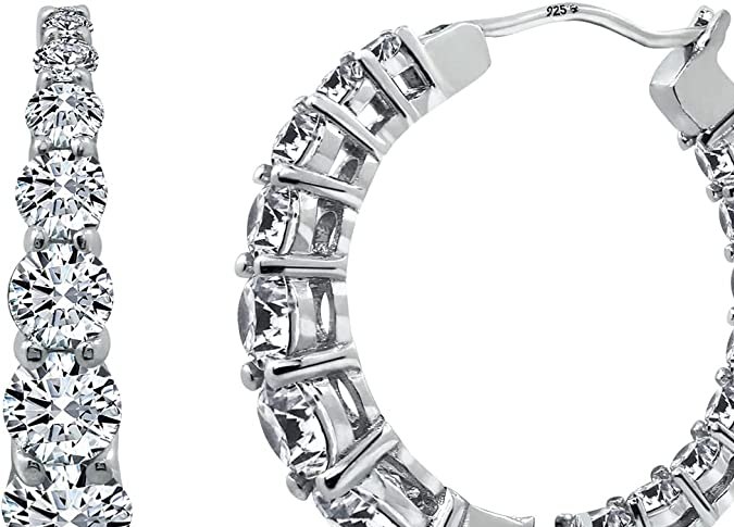 Zarcillos para dama de plata con detalles de circonita Amazon