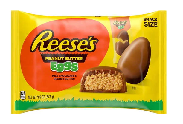 Chocolate relleno con crema de maní y forma de huevo de pascua Reese's