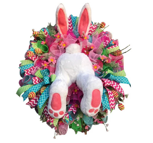 Corona de pascua decorativa para puerta Cbcbtwo