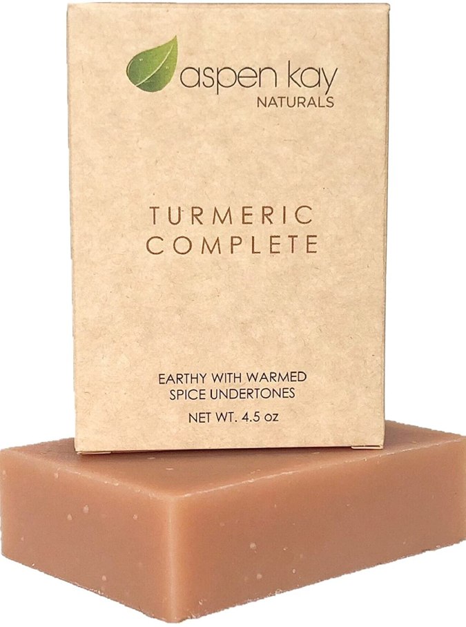 Jabón para el cuerpo y el rostro de cúrcuma Aspen Kay Naturals