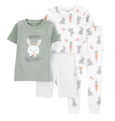 Pijama unisex para niños pequeños con temática de pascua Carter's Child of Mine