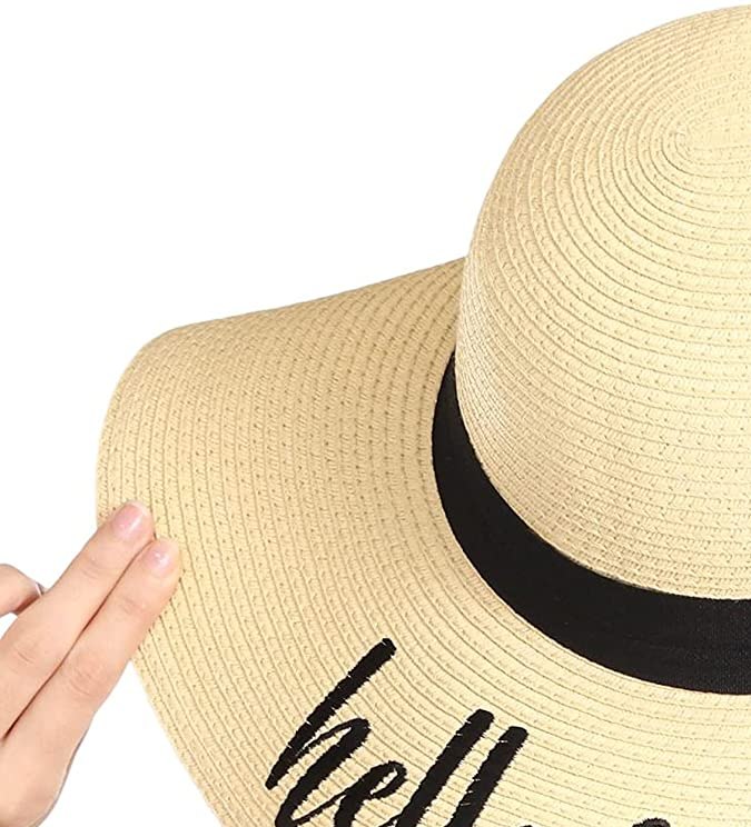 Sombrero de playa con frase estampada Brook Bay