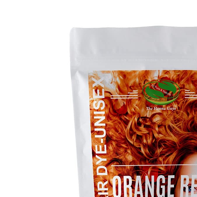 Tinte para cabello color rojo anaranjado a base de Henna The Henna Guys