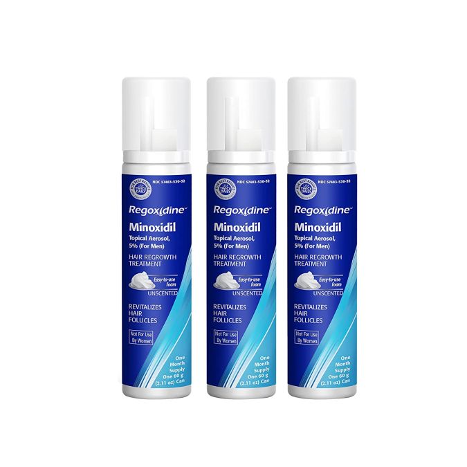 Espuma para el cabello de minoxidil al 5% para hombres Regoxidine