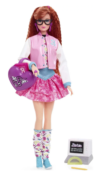 Muñeca estudiante de los años 80 Barbie