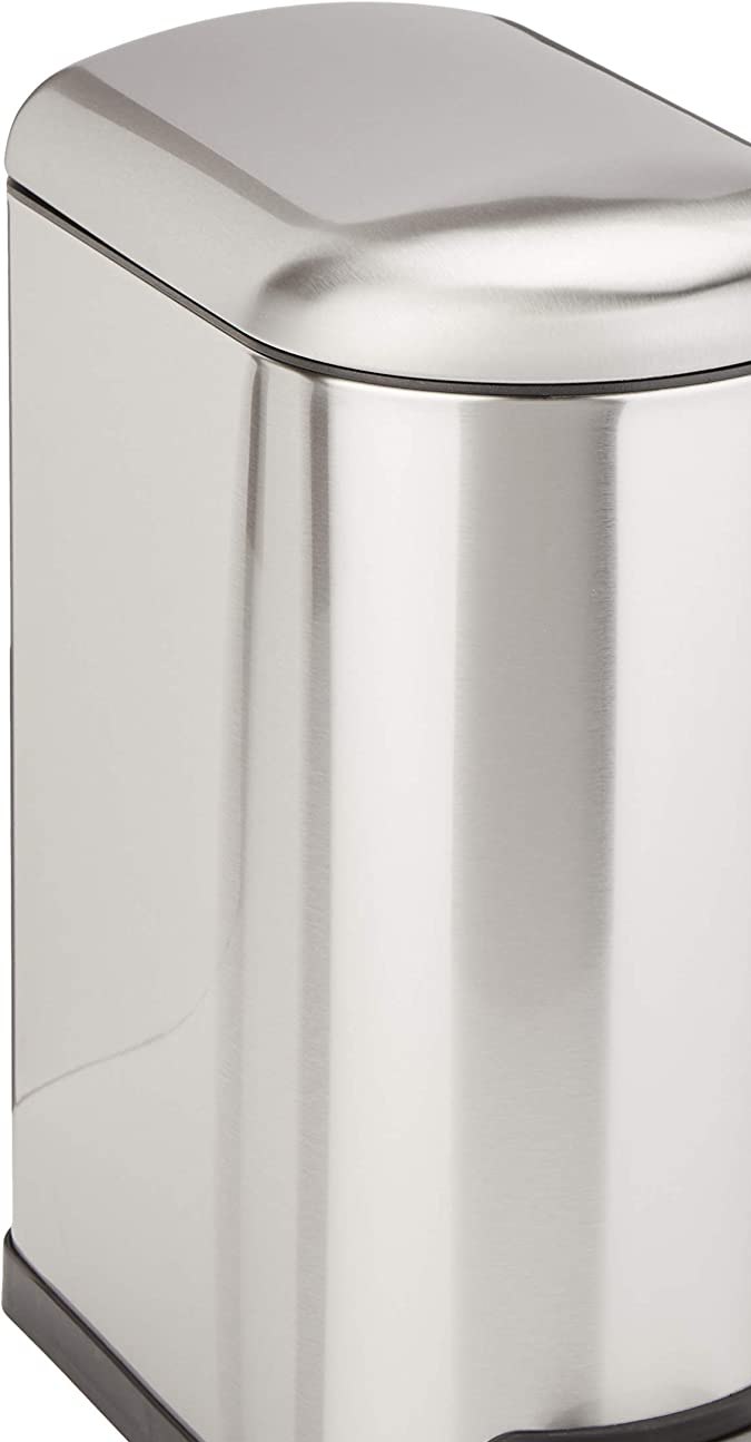 Papelera de acero inoxidable de 10 litros Amazon Basics