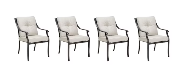 Set de sillas de metal para patio acolchadas Style Selections