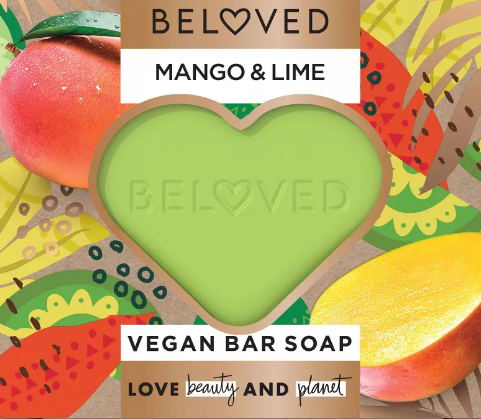 Barra de jabón vegano con aroma a mango y loma Beloved