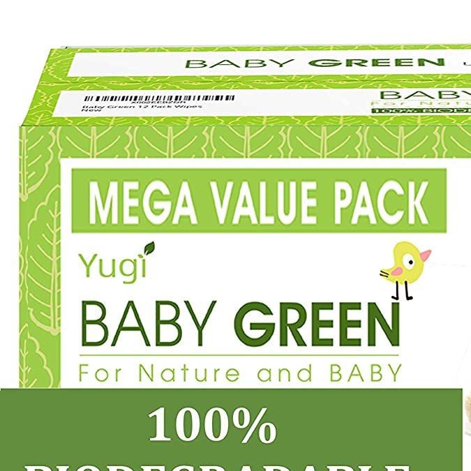 Caja de toallitas húmedas ecológicas para bebé Yugi Baby Green