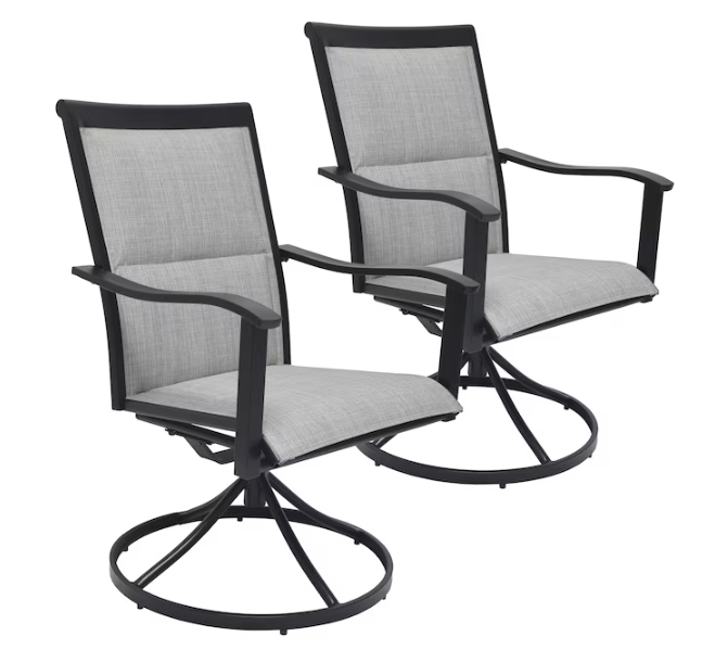 Duo de sillas para patio con base giratoria Style Selections Melrose