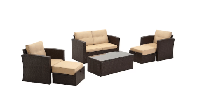 Juego de muebles para patio de 7 piezas Forest Home