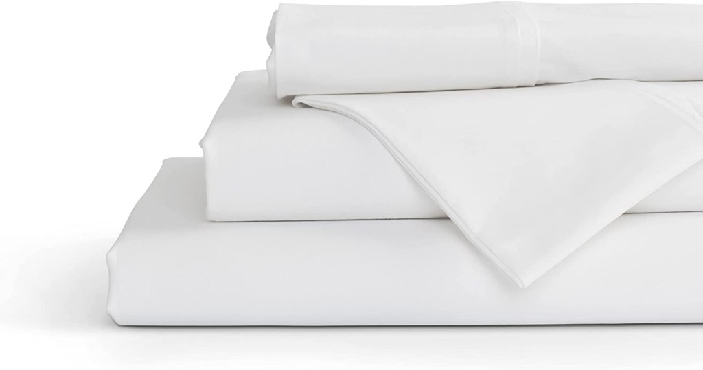 Juego de sábanas blancas para cama Queen Homlye Bedding en Amazon