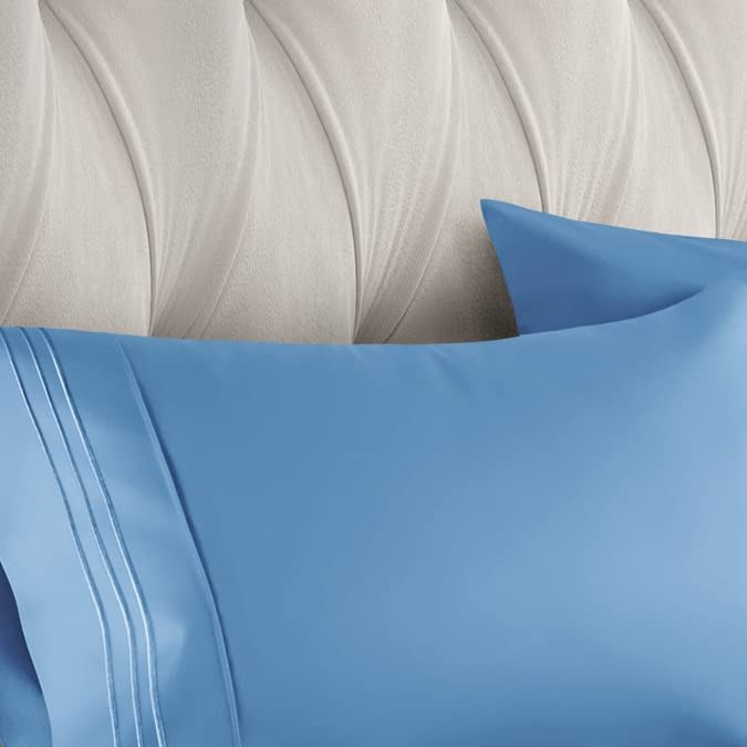 Juego de sábanas de color azul claro CGK Unlimited en Amazon