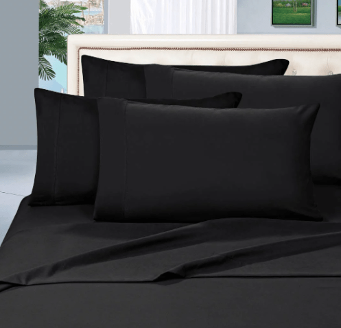 Juego de sabanas negras para cama Queen Celine Linen