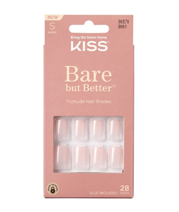 Paquete de uñas postizas con acabado natural KISS