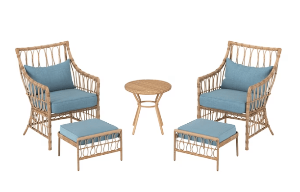 Set de sillas y mesa tejidas para patio Style Selections