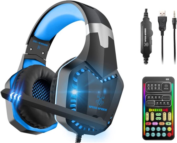 Audífonos gaming con luces LED regulables sktome