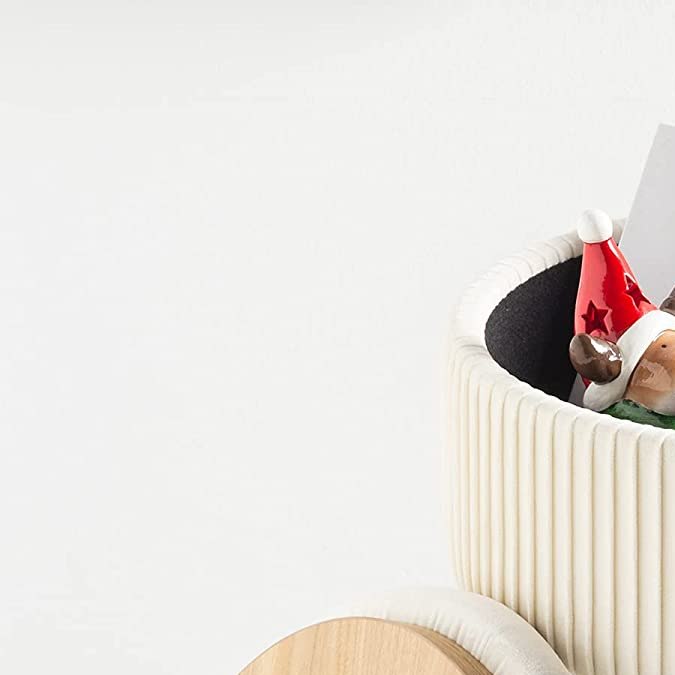 Reposapiés tapizado con almacenamiento Lue Bona