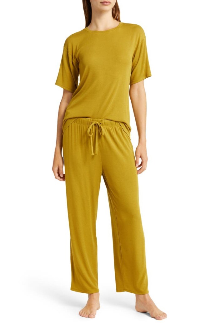 Conjunto de pijama mostaza para dama Nordstrom