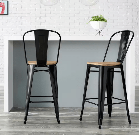 Duo de sillas de metal para comedor StyleWell