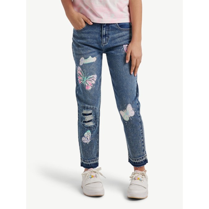 Pantalón de jean para niña con estampado de Justice Girl’s