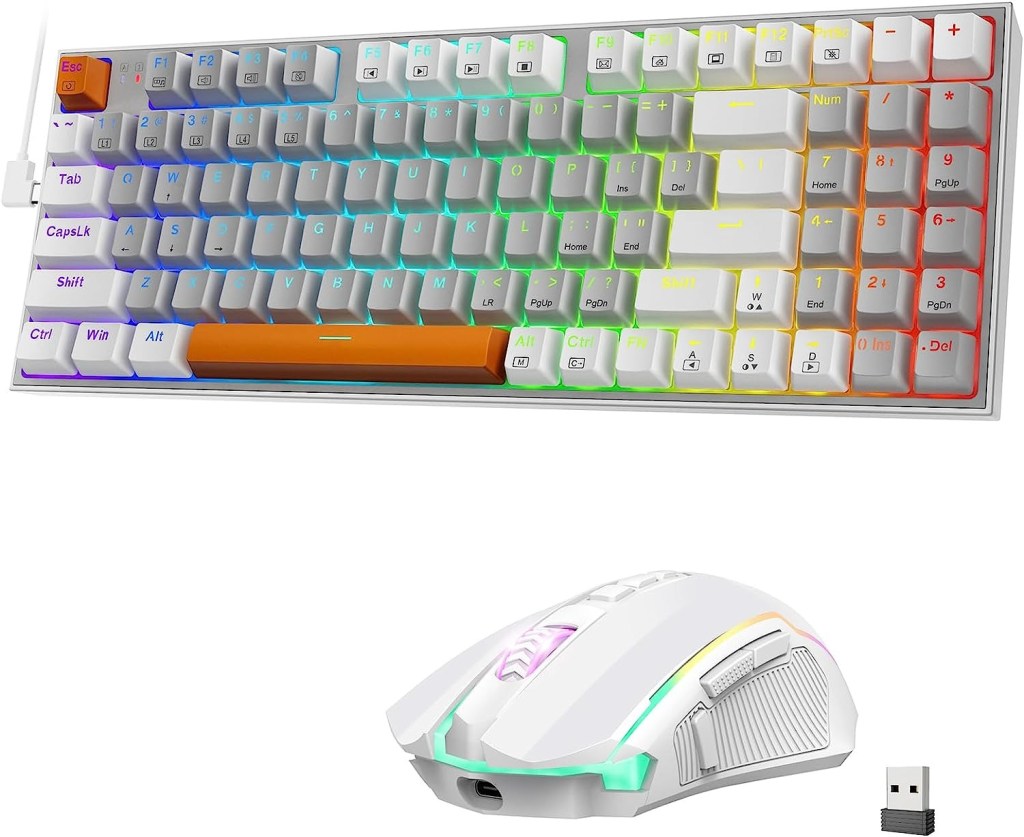 Set de teclado y mouse inalámbricos gaming Redragon