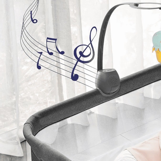 Bassinet con caja musical para bebés Yacul
