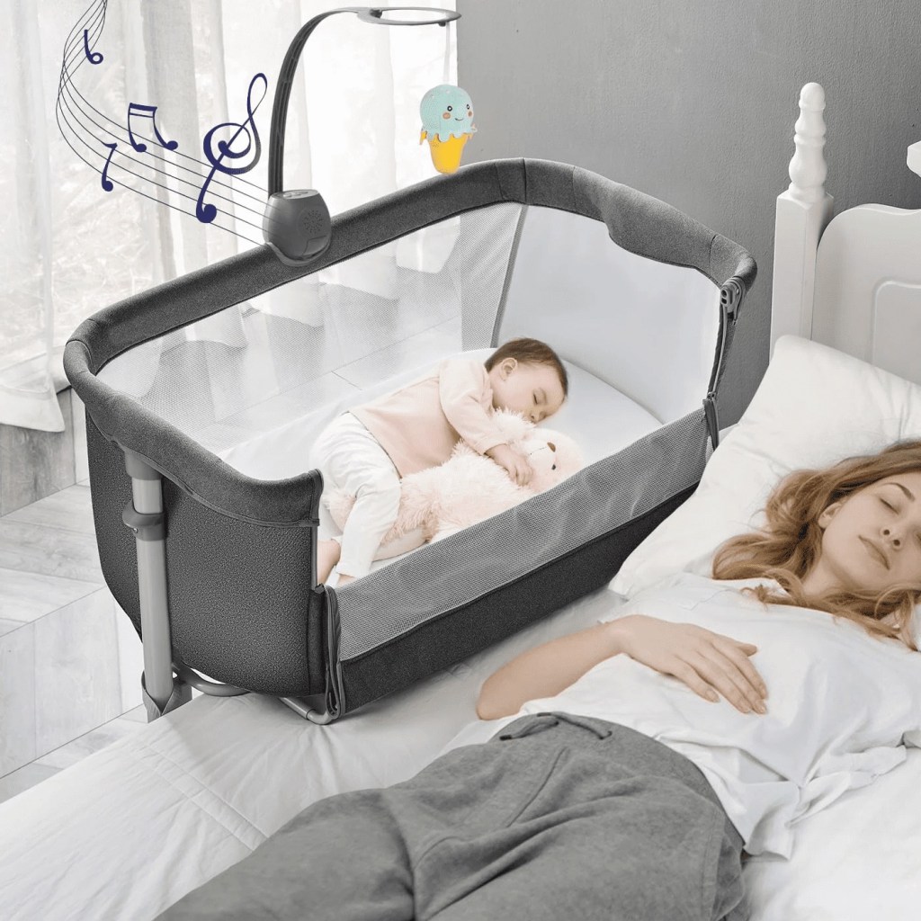 Bassinet con caja musical para bebés Yacul