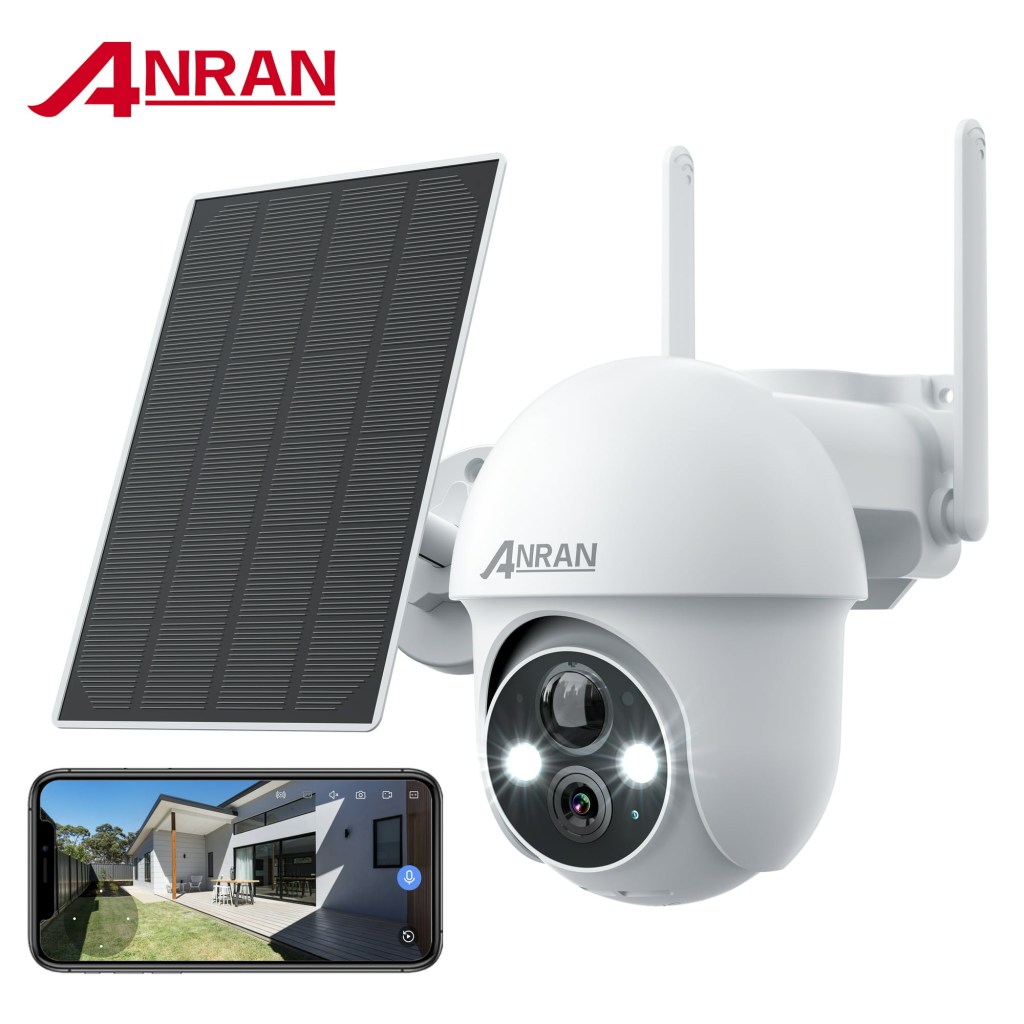 Cámara solar con panel de carga solar Anran