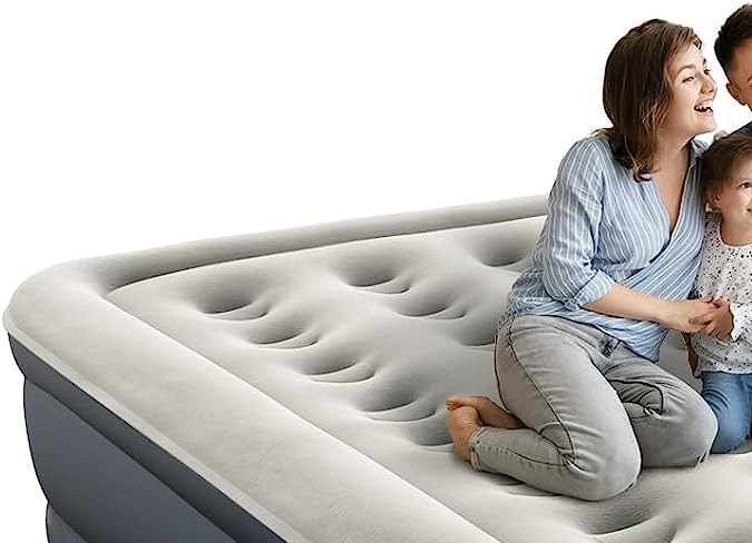 Colchón inflable de tamaño queen con bomba iDOO