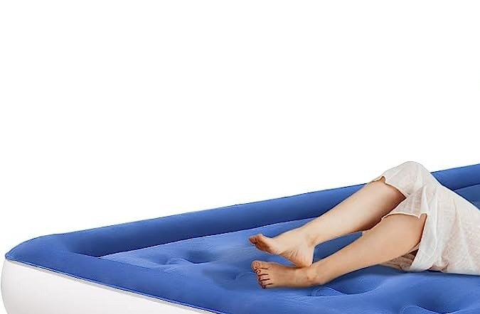 Colchón inflable matrimonial con altura de 18 pulgadas y bomba OhGeni