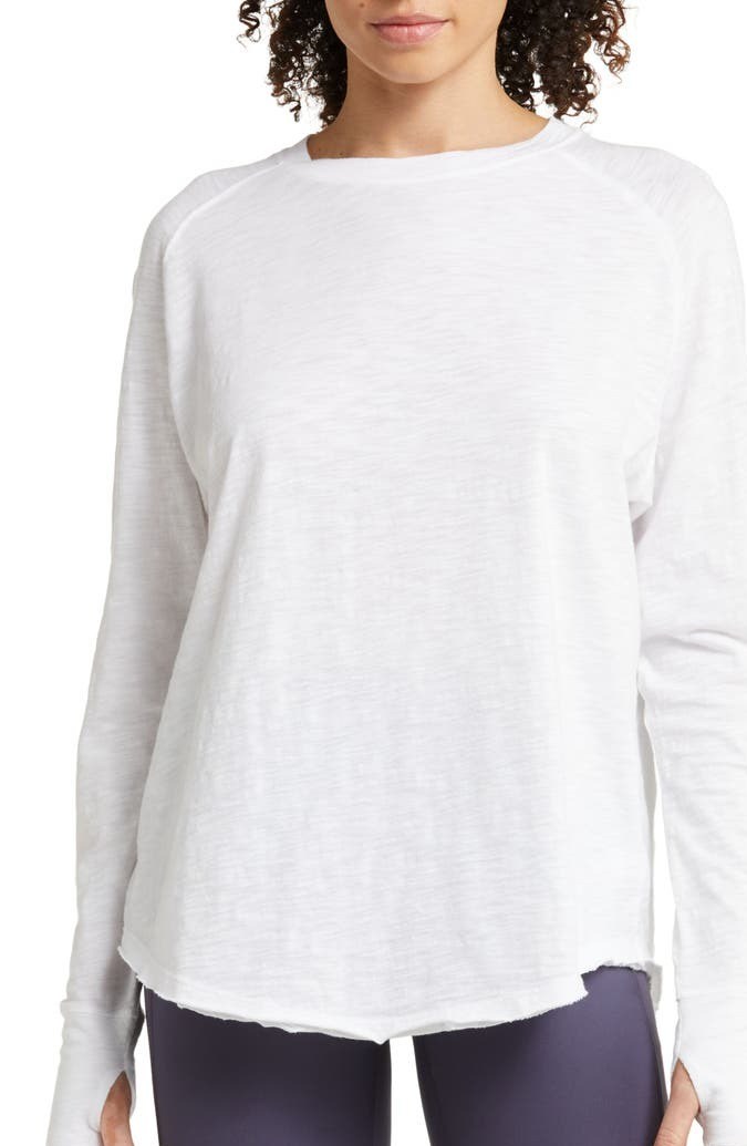 Franela de mangas largas y de corte holgado para dama ZELLA