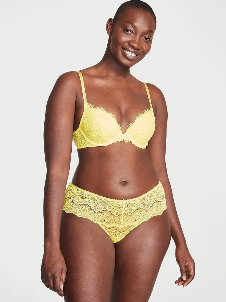 Panti amarillo para dama de corte bajo Victoria's Secret