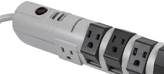 Regleta eléctrica con tomas rotativas Monoprice