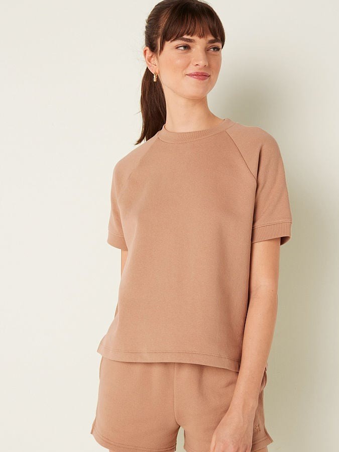 Franela clásica ligera de dama con cuello redondo Pink