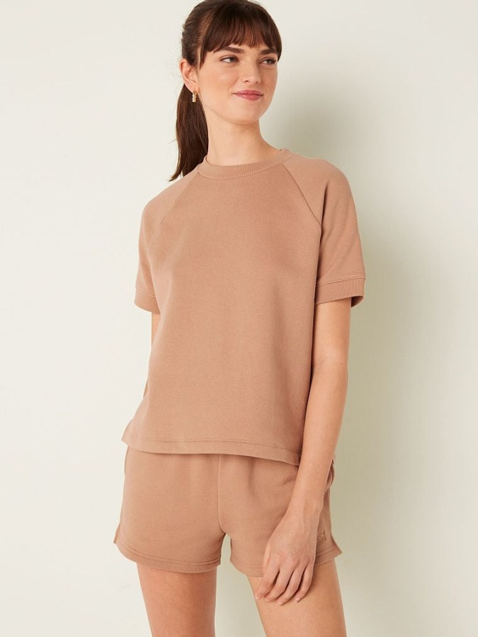 Franela clásica ligera de dama con cuello redondo Pink